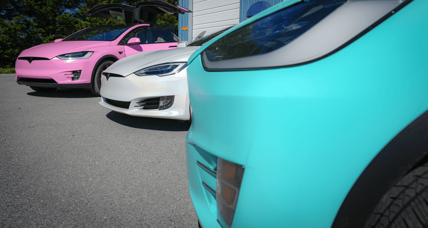 Tesla vinyl wrap Calabasas